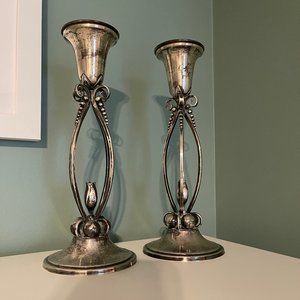 Esco 925 Sterling Silver Candlesticks